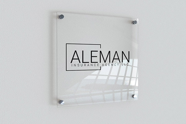 Aleman Insurance Agency sign board